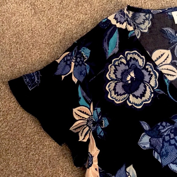 ECO FRIENDLY GAP Navy Blue Floral Dress - Picture 7 of 8
